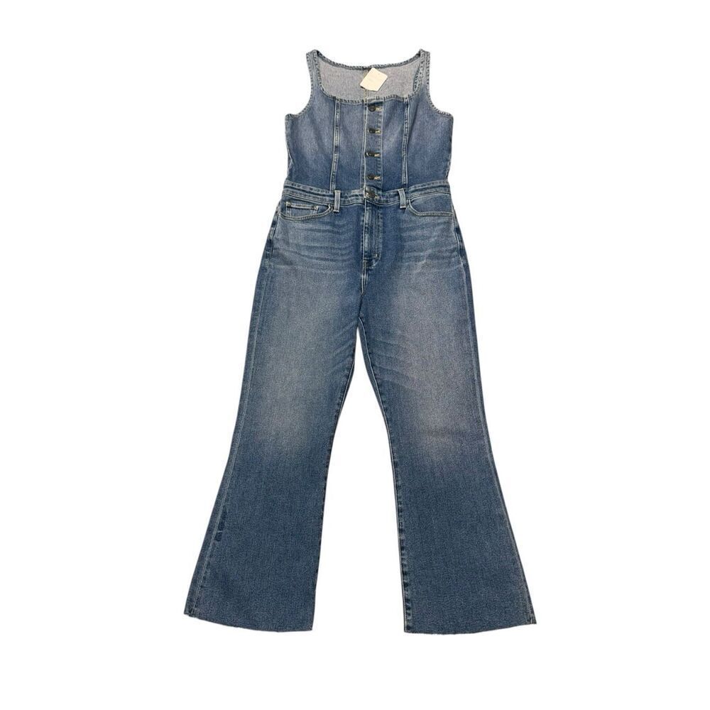 NWT Women’s ETICA X ANTHROPOLOGIE Ivy denim Jean sleeveless jumpsuit size medium - Picture 5 of 14